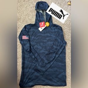 Puma Folds of Honor Blue Cammo pullover